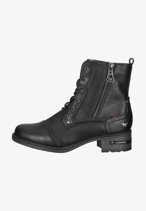 Lace-up ankle boots - schwarz