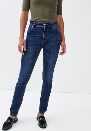 MIT HOHEM BUND - Vaqueros slim fit - denim brut