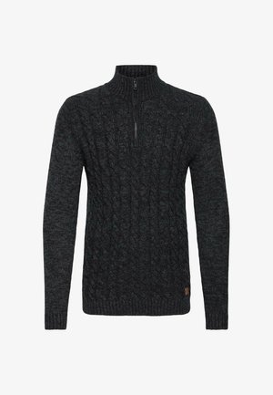 Solid, SDRICHART HEAVY KNIT TROYER - Trui - dark grey melange