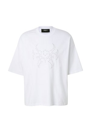 FAVELA, TRIBAL EMBROIDERY RIVET T-SHIRT - Trükipildiga T-särk - white