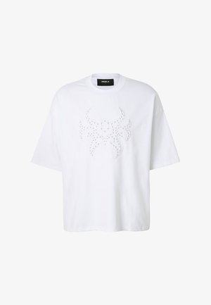 FAVELA, TRIBAL EMBROIDERY RIVET T-SHIRT - Μπλουζάκι με στάμπα - white