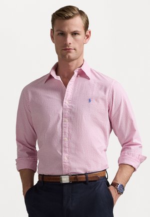CUSTOM FIT STRIPED SEERSUCKER SHIRT - Button down-skjorte - rose/white