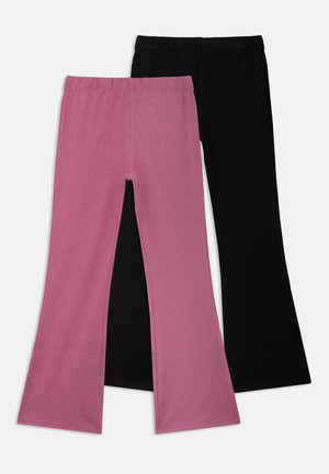 2 PACK - Legging (type pantalon) - black/mauve