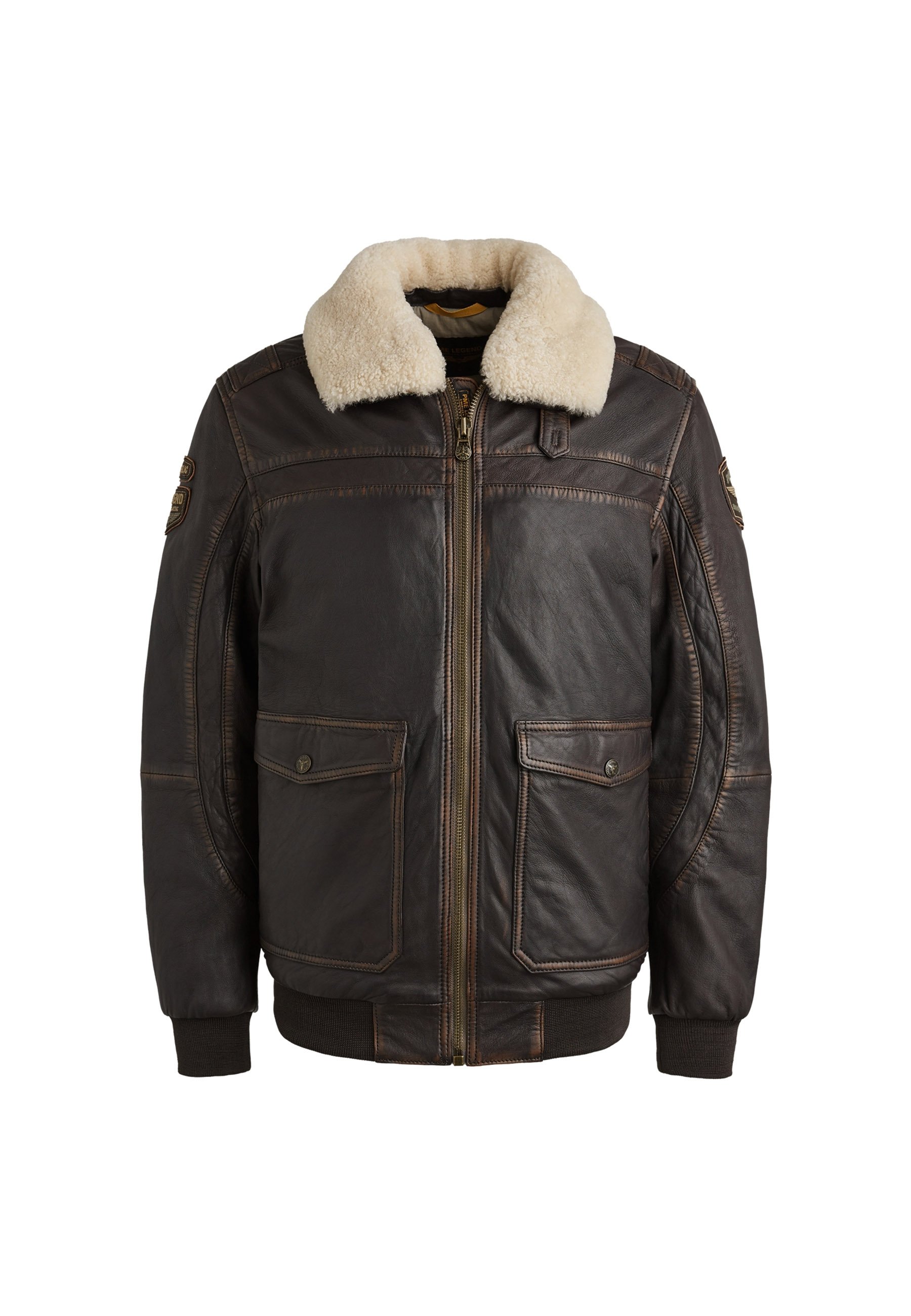 PME Legend SNOWPROP - Leather jacket - espresso/dark brown - Zalando