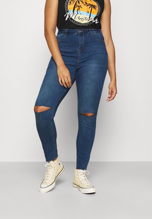 LAWLESS SLASH KNEE HIGHWAISTED - Jeans Skinny Fit - blue