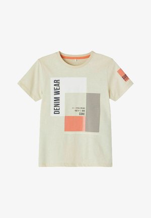 DENIM WEAR - T-shirt con stampa - oatmeal
