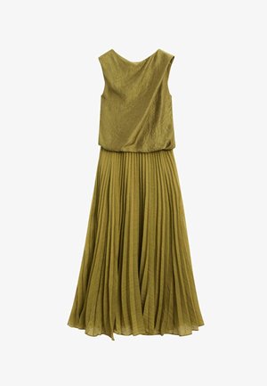 Massimo Dutti, LONG MATCHING DRESS WITH PLEATED DETAIL - Maxikleid - green