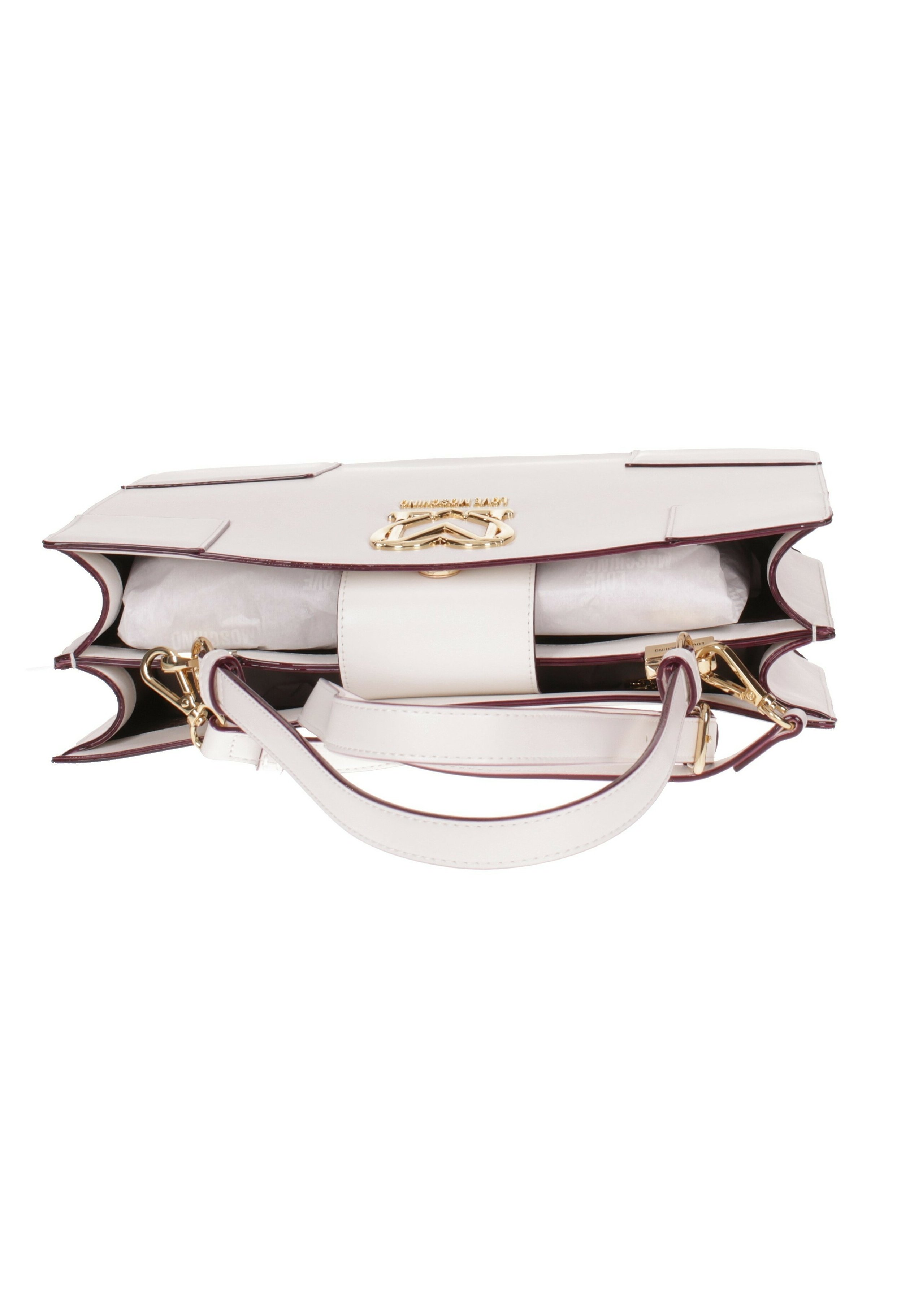 Love Moschino Damen Handtasche In Weiß – Mit Markenlogo, Reißverschluss & Innentaschen