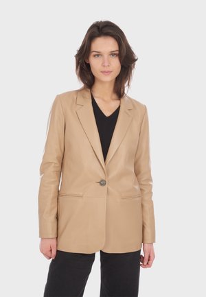 MEG - Lederjacke - beige