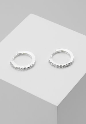 MINI PAVE HOOP EARRINGS - Boucles d'oreilles - silver-coloured