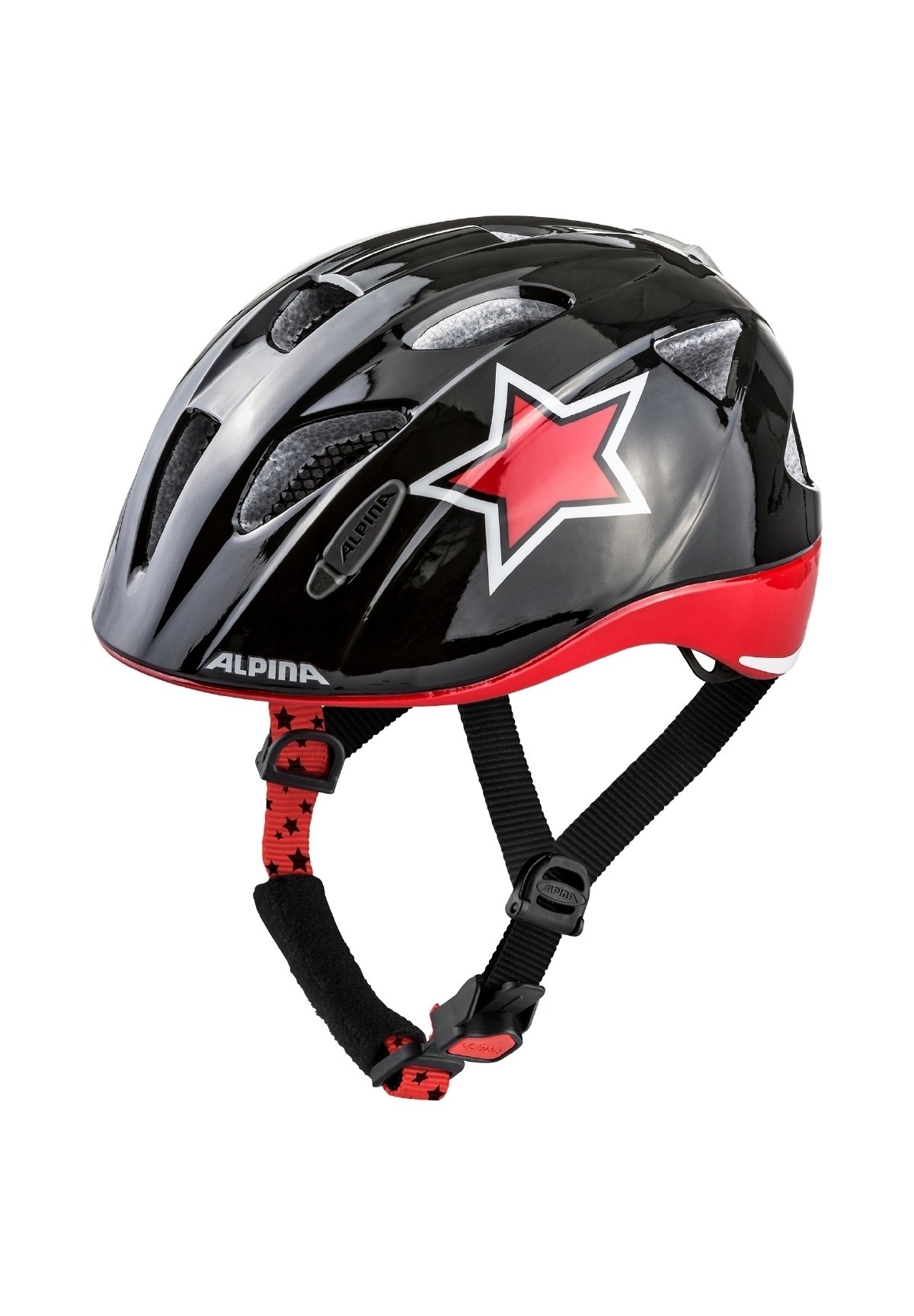 Alpina XIMO FLASH - Helm - black-red-white star/Zwart - Zalando.be