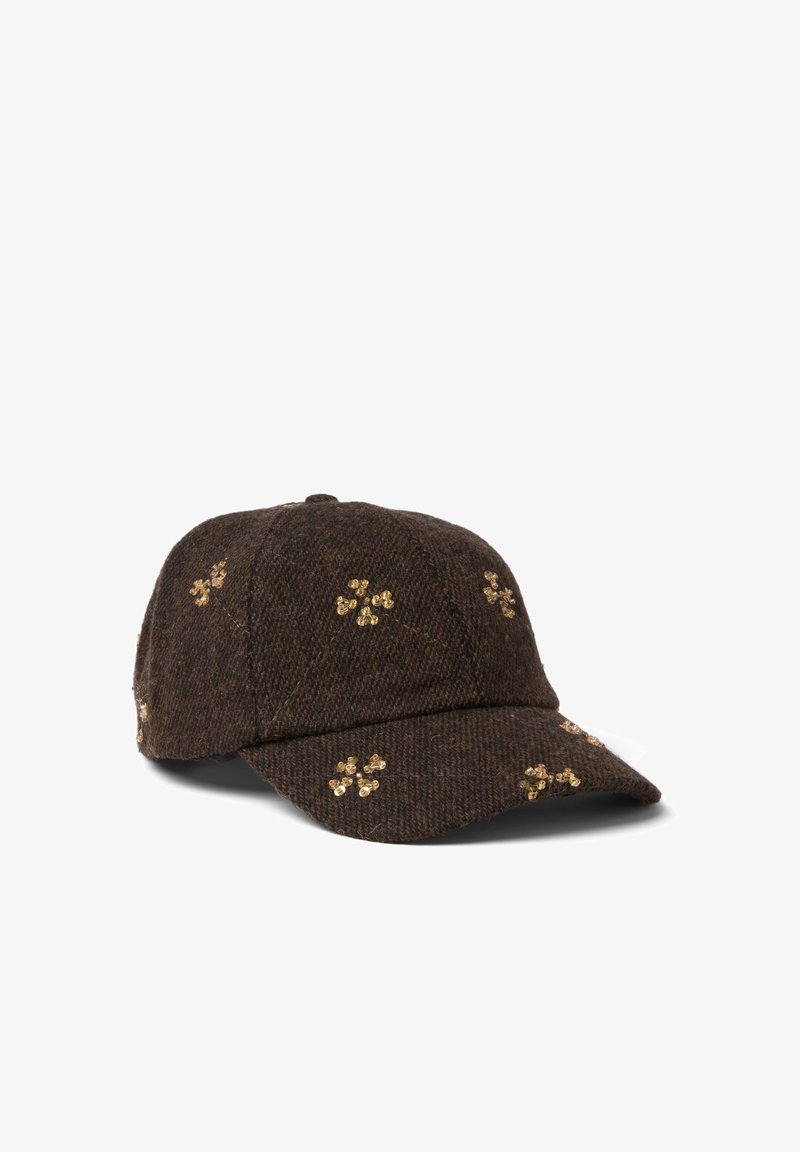 Number 75 Rhinestones Les Copains CAP WITH SEQUINS - Cap - black - Zalando