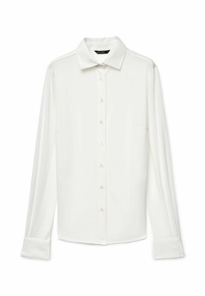 Calliope, CAMICIA TINTA UNITA - Button-down blouse - bianco ottico
