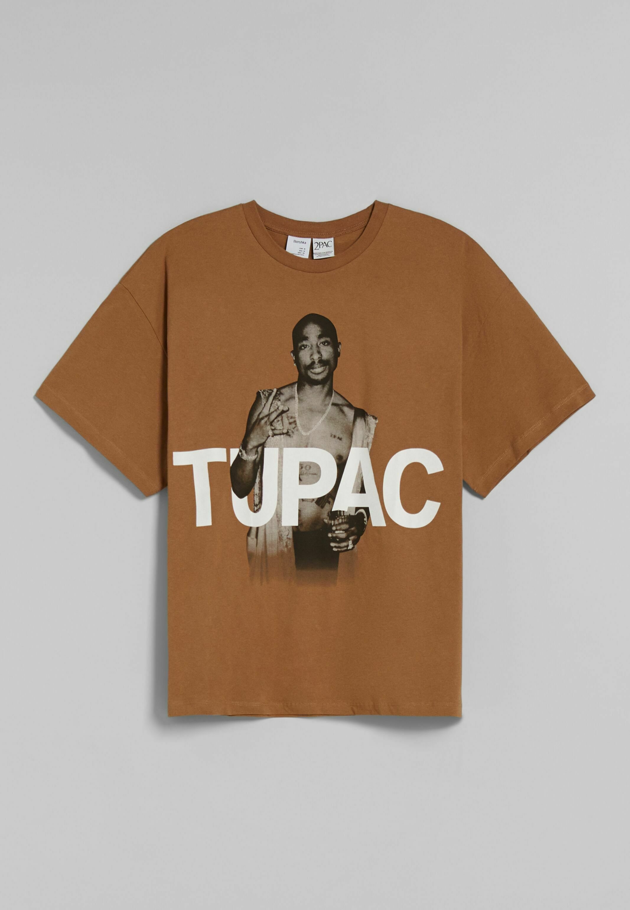 tupac moletom com capuz bershka