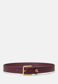 Lauren Ralph Lauren LOGO KEEPER LEATHER BELT - Diržas - pinot noir