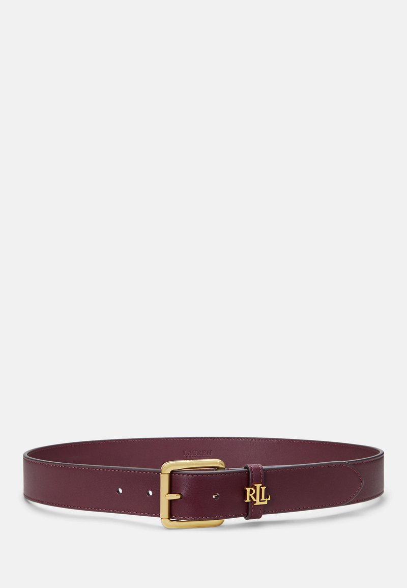 Lauren Ralph Lauren LOGO KEEPER LEATHER BELT - Diržas - pinot noir