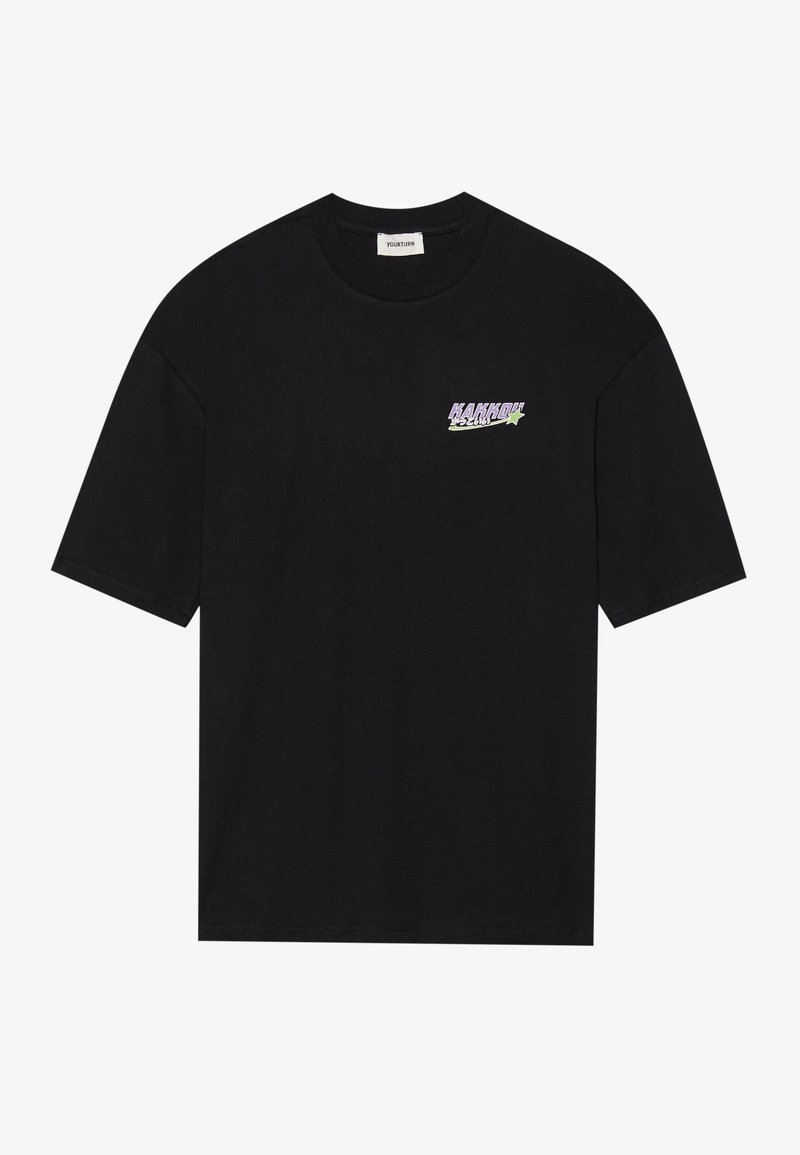 YOURTURN T-shirt print zwart YOURTURN T-shirt print zwart
