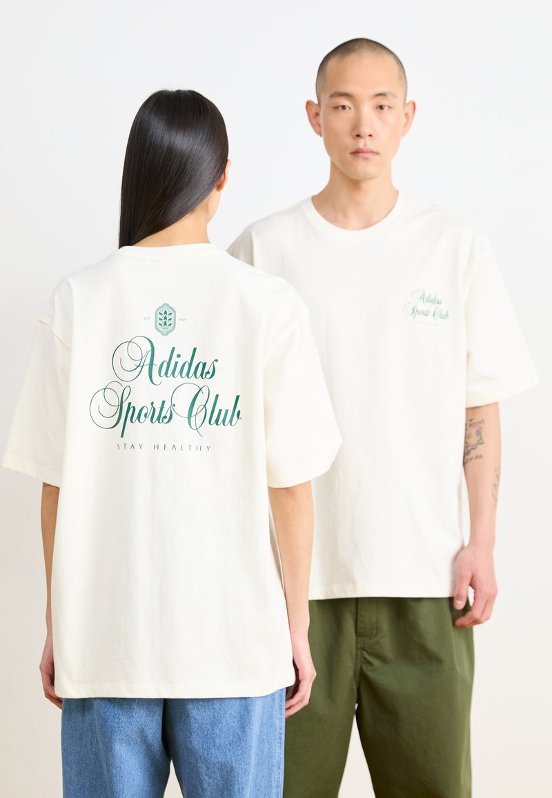 adidas Originals - SPORTSCLUB TEE UNISEX - T-shirt imprimé - off white, Agrandir