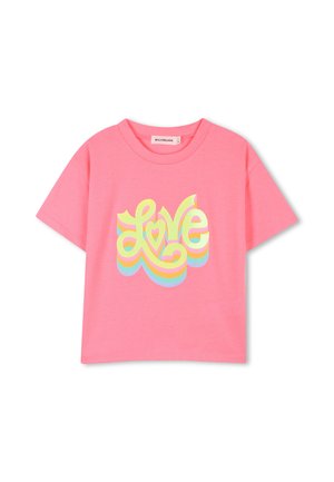 MET KORTE MOUWEN - T-shirt print - rose fluo