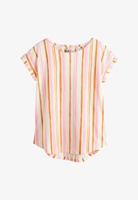 Vybráno, cream pink orange stripe