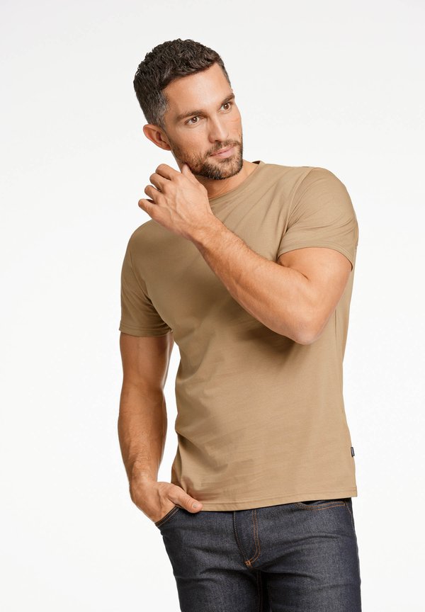 MERCERIZED - T-Shirt basic - dk sand