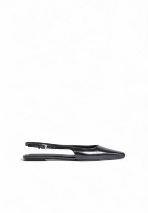 SQUARED TOE - Slingback ballerina´s - black