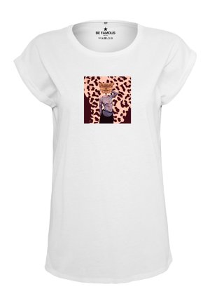CLASSIC ROLL UP LEOCAT - Print T-shirt - weiß