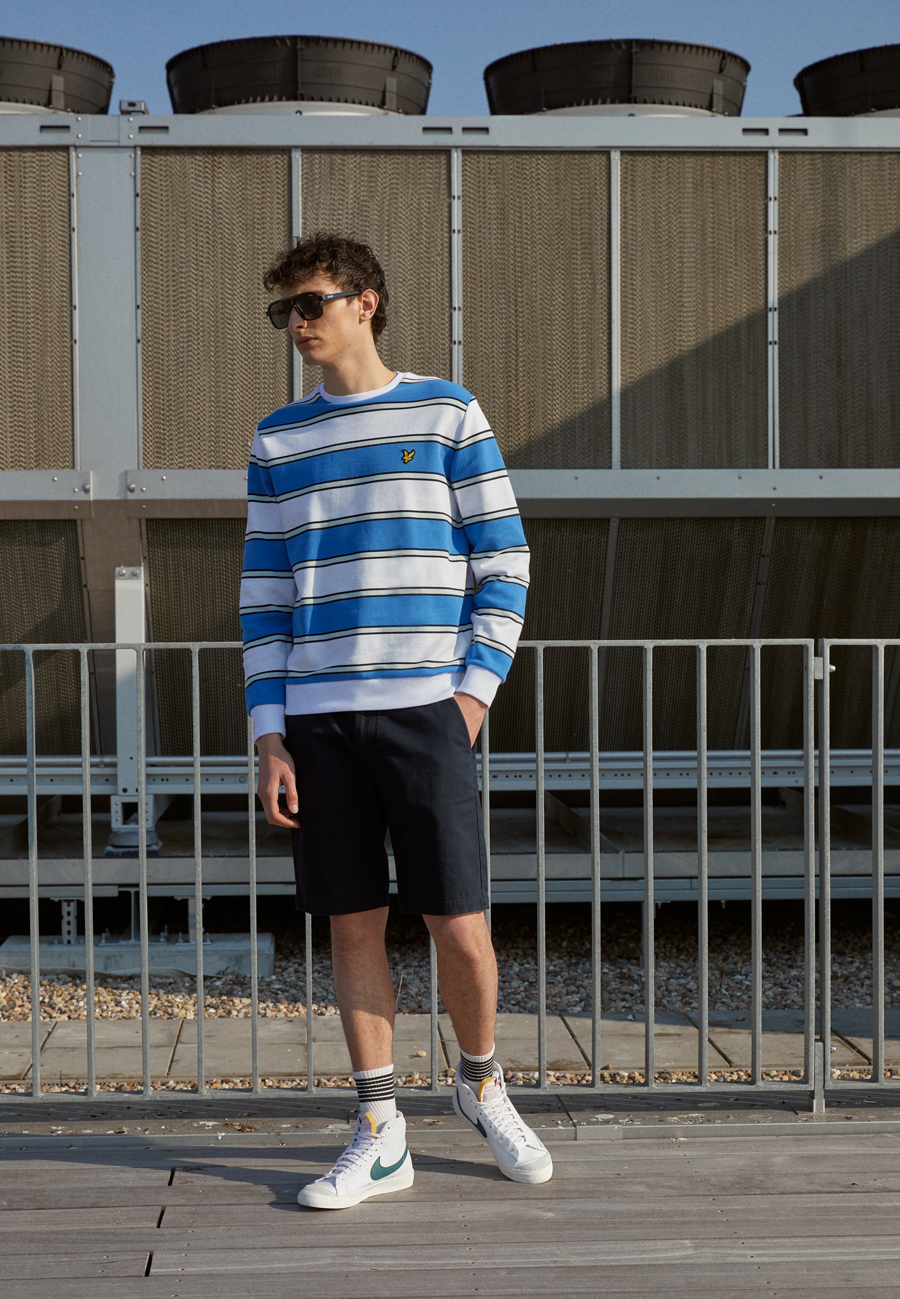 Lyle \u0026 Scott BROAD STRIPE CREW NECK 