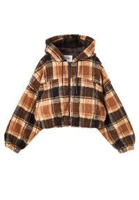 PULL&BEAR Giacca in pile - dark brown