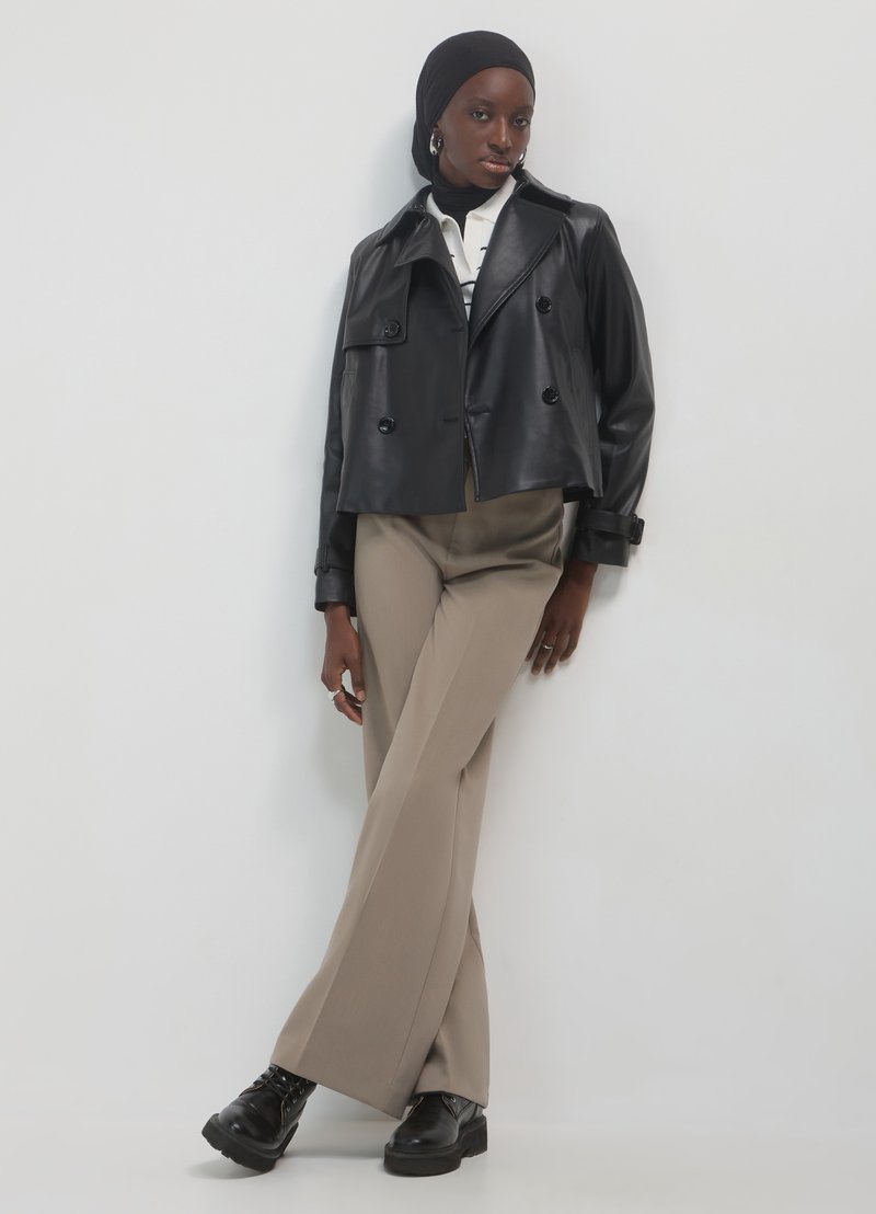 Calliope Veste en similicuir - ultrablack