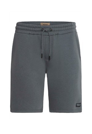 Graue Shorts aus Baumwollmischung mit elastischem Bund, Kordelzugverschluss und seitlichen Nahttaschen. Verfügt über ein kleines Logotag nahe dem Saum.