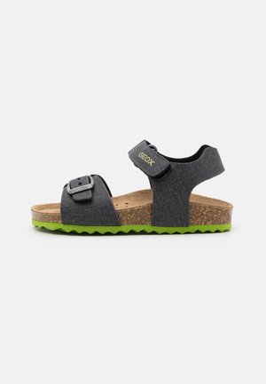GHITA BOY - Sandali - black/lime