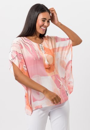 TUZZI Bluse - mandarine soft coral ecru