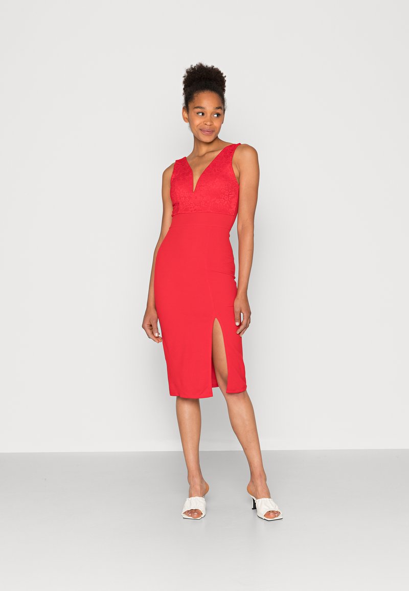 Damen Kleider | WAL G. V NECK MIDI DRESSEtuikleidred/rot - DU56007 Damen Kleider | WAL G. V NECK MIDI DRESSEtuikleidred/rot - DU56007