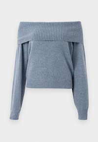 CLOUD FOLDOVER - Strikkegenser - blue