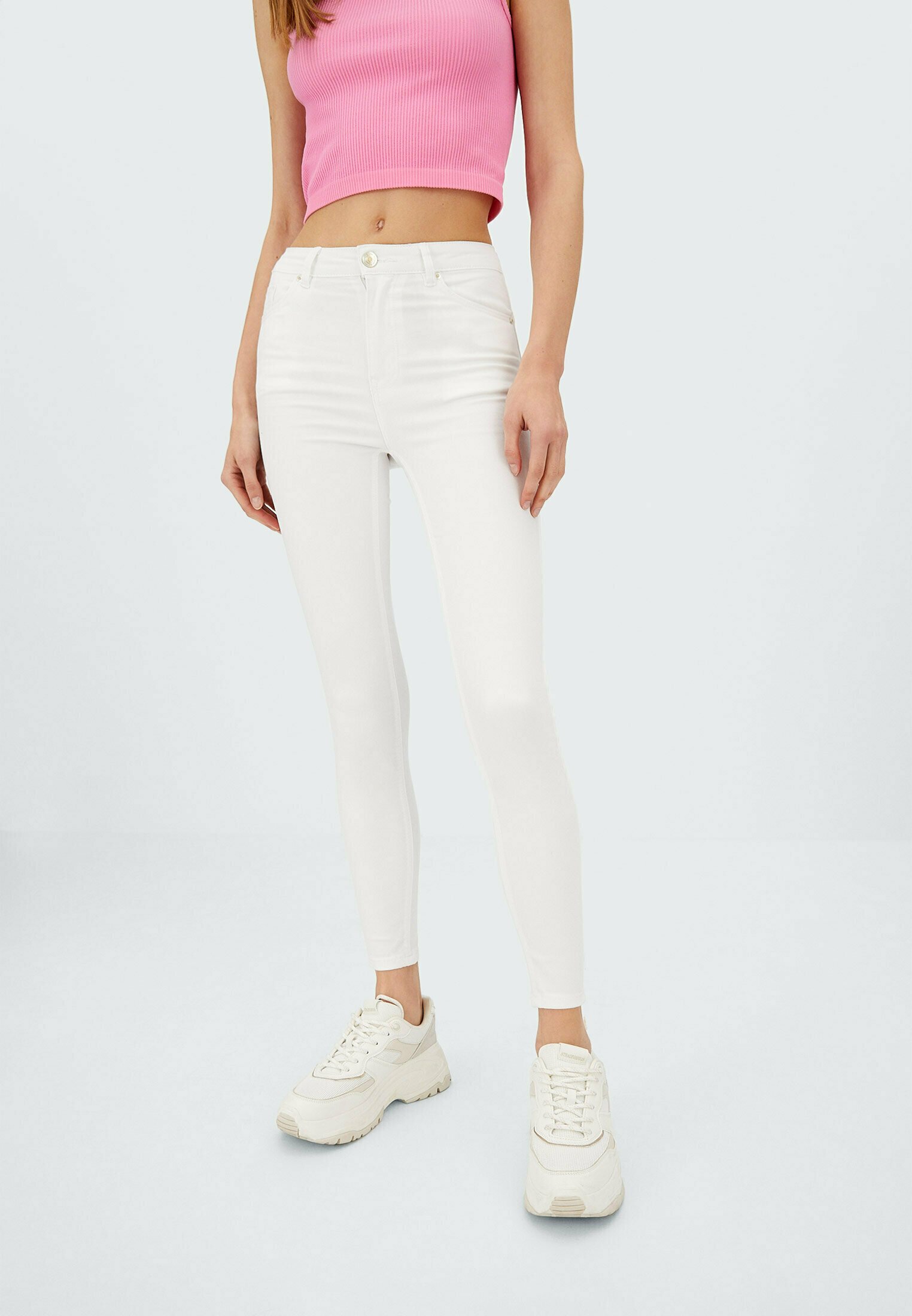 Stradivarius PUSH UP - Jeans Skinny Fit - white/bianco - Zalando.it