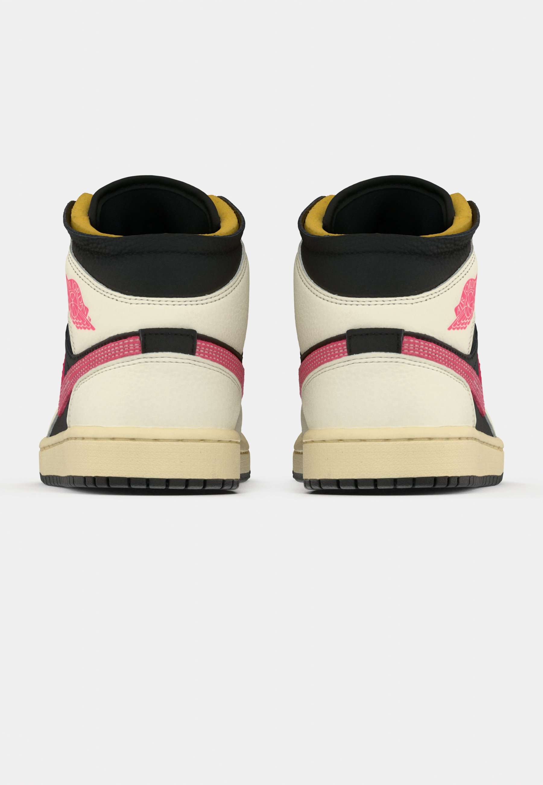 Jordan AIR JORDAN 1 MID SE - Sneakers alte - pale ivory/racer pink