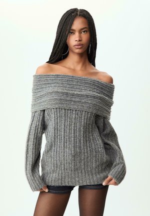 OFF-THE-SHOULDER  - Strickpullover - dark grey