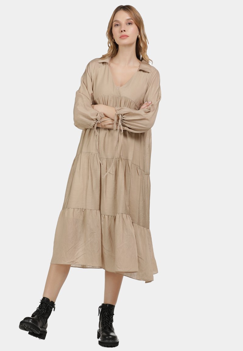 Damen Freizeitkleider | DreiMaster Freizeitkleid hellsand/sand - NR90858 Damen Freizeitkleider | DreiMaster Freizeitkleid hellsand/sand - NR90858