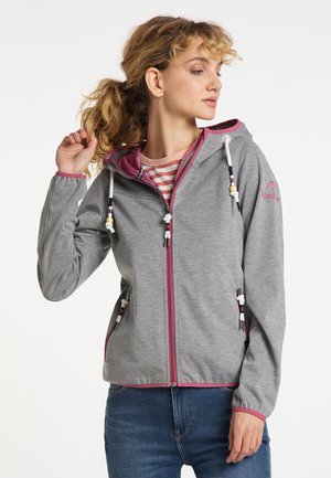 FUNKTIONS - Outdoorjas - grau melange sorbetrot