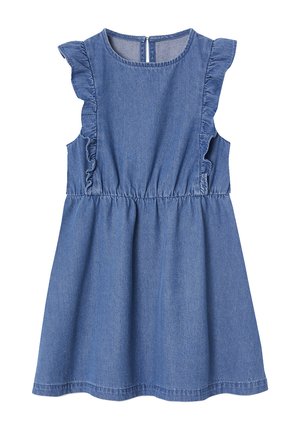 MIT VOLANTS - Denim dress - blue stone