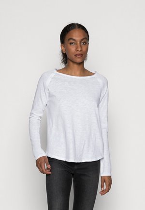 DESTROYED ORGANIC HEAVY JERSEY LONGSLEEVE - Long sleeved top - white