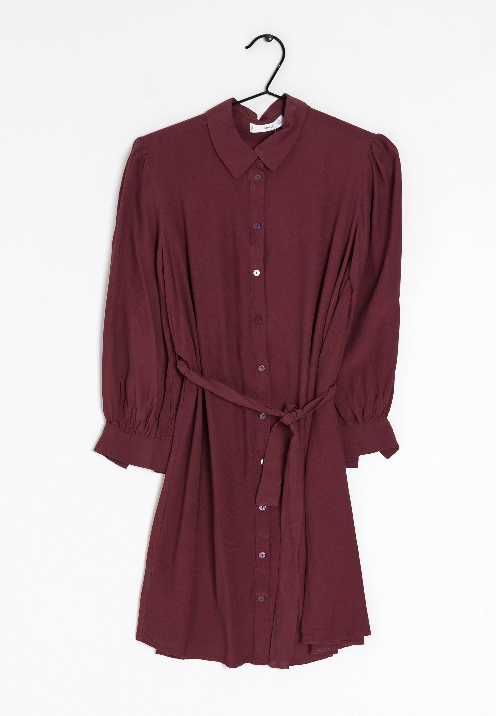 mango red shirt dress Knot detail shirt dress - Women