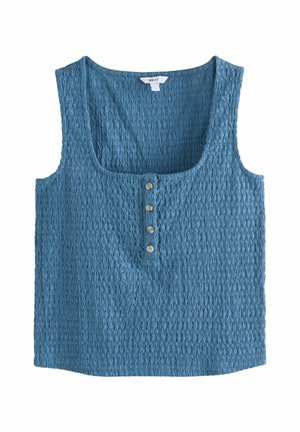 Next TALL FIT - TEXTURED HENLEY DETAIL TANK   - Blouse - dusty blue