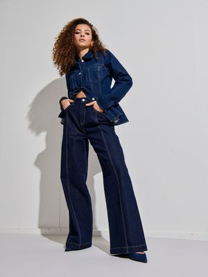 ONLY Wide leg - dark blue denim