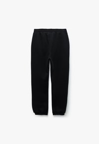 Sorte sweatpants med elastisk talje og tilspidsede manchetter. Fremstillet af blødt stof, med en glat tekstur og minimalistisk design.