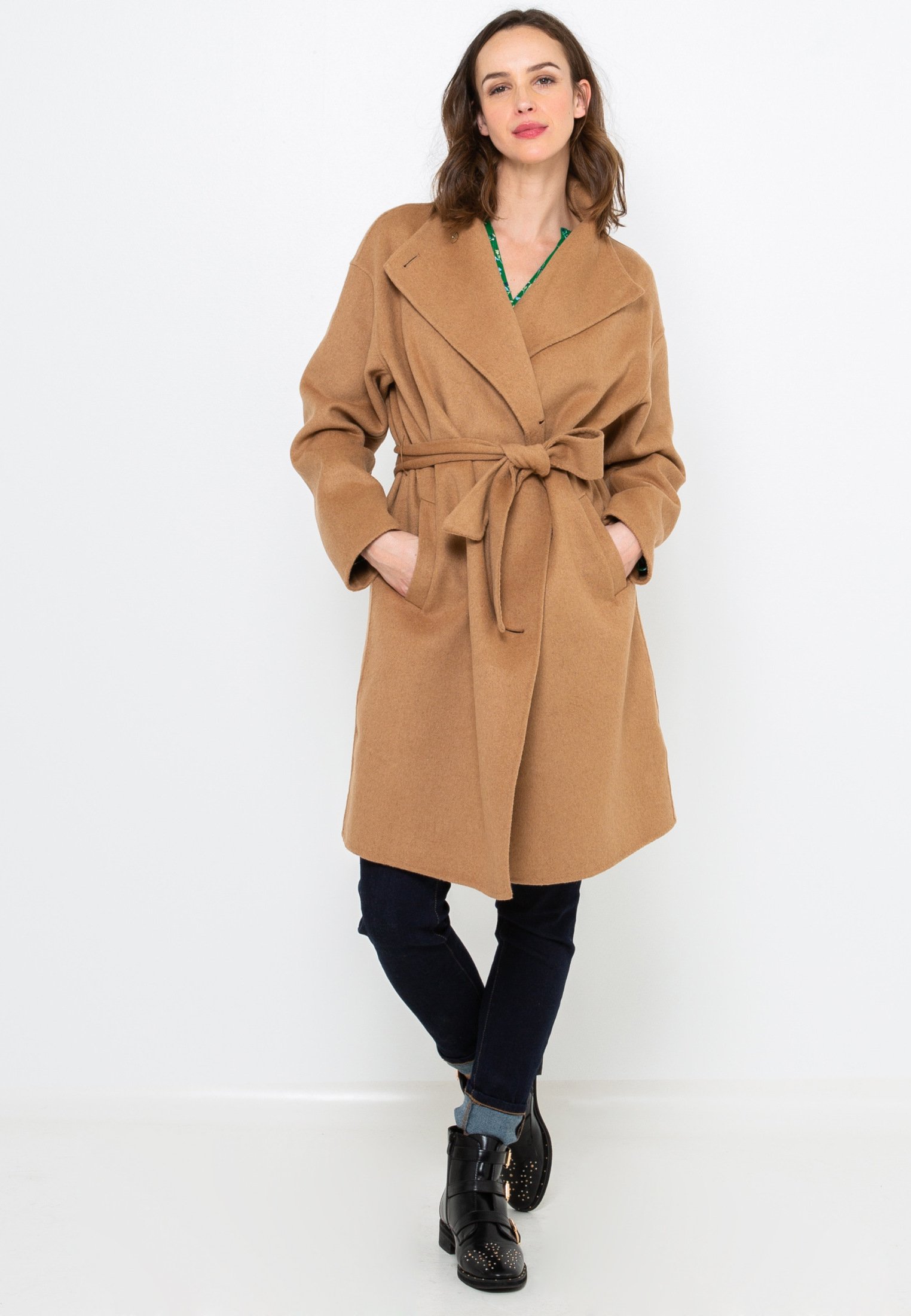 manteau camel camaieu