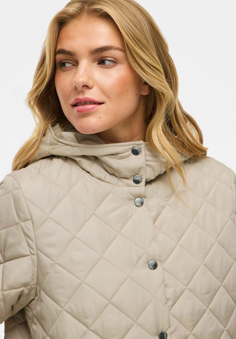 VILA VITATE LS HOODED Abrigo de invierno feather gray/gris