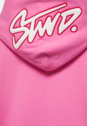 PULL&BEAR, BOXY FIT WITH HOOD - HOODIE - Sweat à capuche - pink