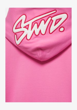 PULL&BEAR, BOXY FIT WITH HOOD - HOODIE - Sweat à capuche - pink